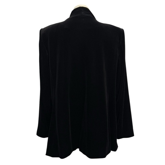 CALVIN KLEIN Black Velvet Open Front Blazer Jacket Size 22W NEW - Picture 4 of 9